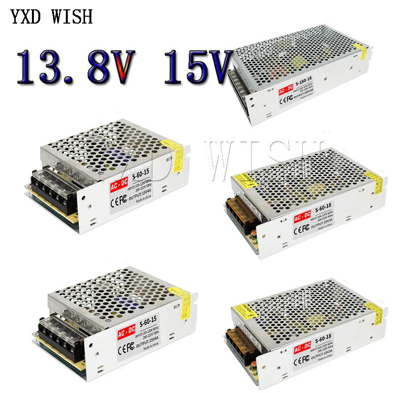 Trasformatori Da 220V A 15V Per Lampada A Striscia Led Dc 13.8V 15V 2A 3A 5A 10A 15A 20A 30A Alimentatore A Striscia Led