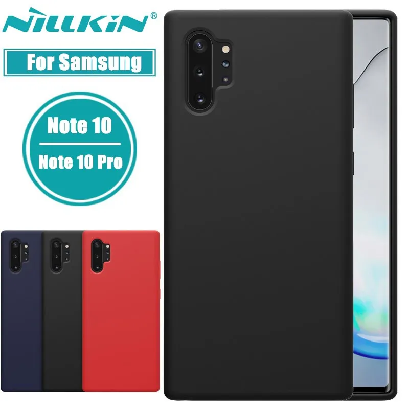 

For Samsung Galaxy Note 10 Note10 Case NILLKIN Flex Pure Soft Liquid Silicone Rubber Shockproof Phone Case For Note 10+ Pro case