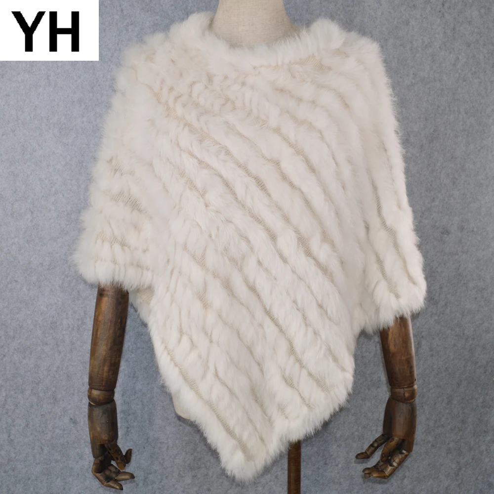 Новинка Лидер продаж шарф пончо из натурального кроличьего меха осенне зимняя