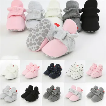 

Autumn Newborn Baby Socks Shoes Boy Girls Star Print Toddler First Walkers Booties Comfort Soft Anti-slip Warm Infant Crib Shoes