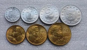 

Set 7Pcs Yugoslavia dinars Coins Europe Original Coin Good Condition for Collection New