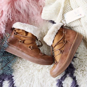 

2019 New Arrival Lace-up Genuine Leather High Boots for Women Spring Autumn Ladies Shoes Woman Color Matching Bohemia Booties