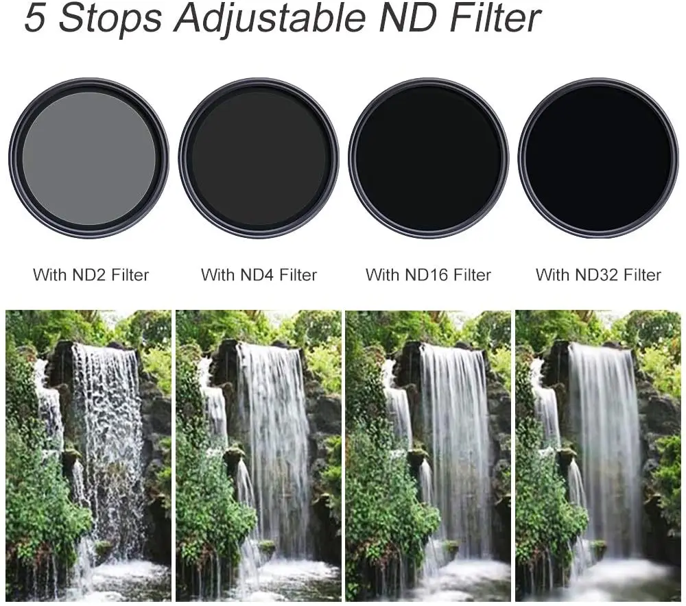 Фото K & F Concept ND2-ND32 Fader ND Filter Lens нейтральная плотность с переменным многослойным нанопокрытием 49 мм 52 мм 58 мм 62 мм 67 мм 77 мм 86 мм №4