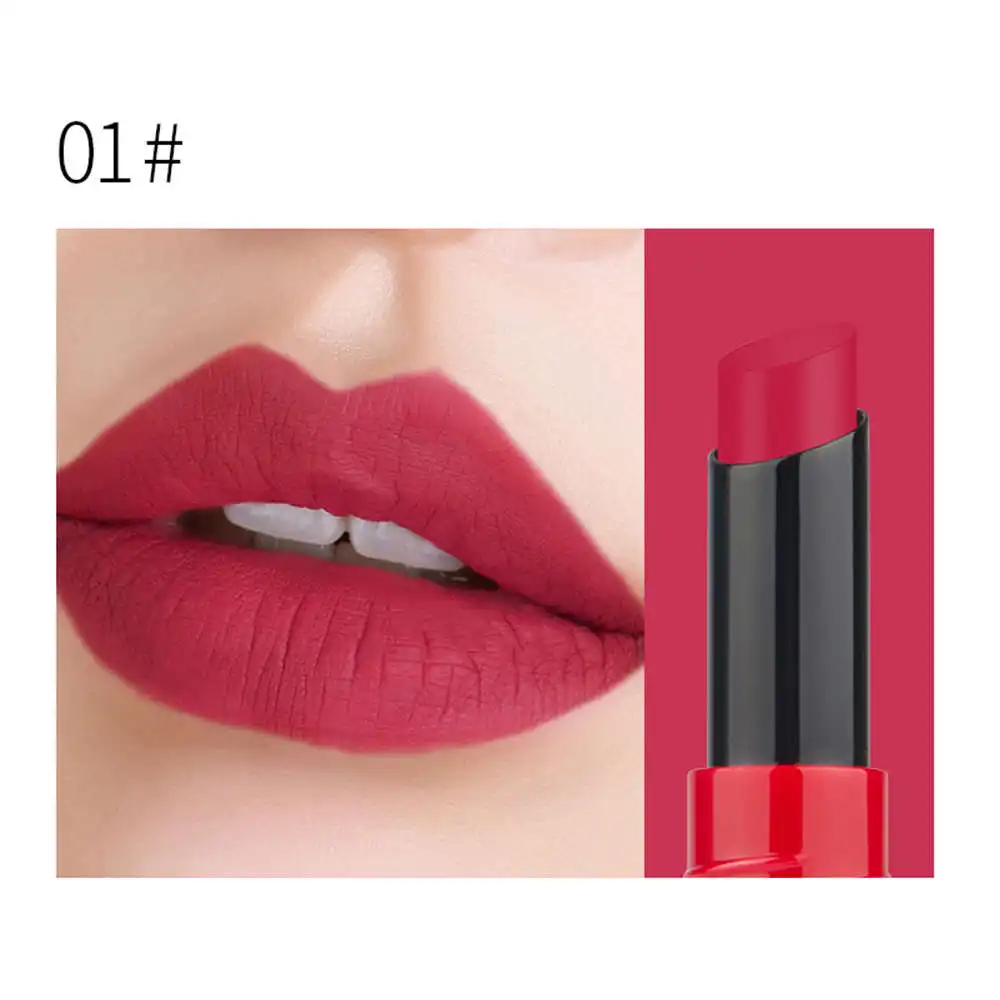 12Colors Matte Lipstick Waterproof Makeup Lipstick Nude Velvet Long Lasting Lip stick Sexy Red Pigments Beauty Lips Batom - Цвет: A