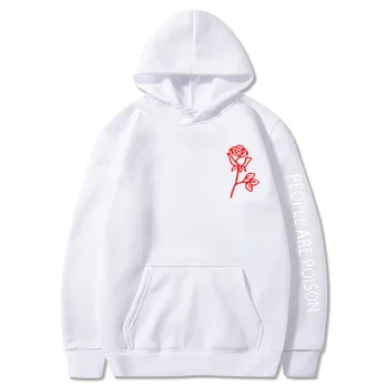

New Fashion 2020 Autumn Winter Latest Harajuku Poison Rose Print Hoodies High Quality Men Women Hip Hop Streetwear Clothing