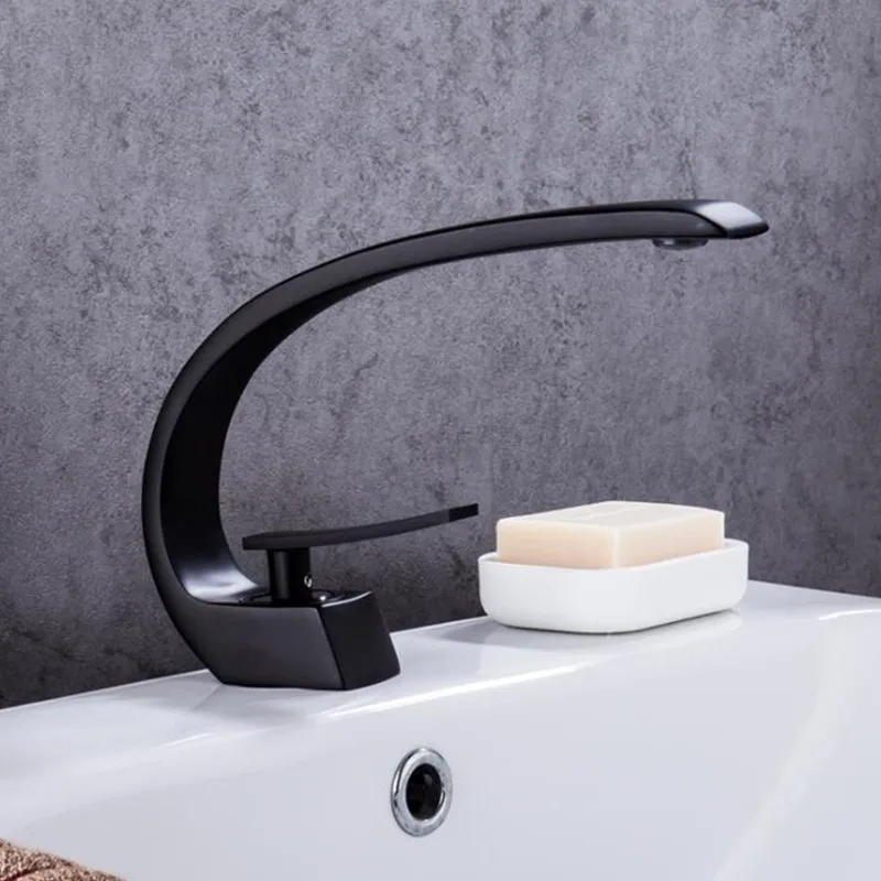 Смеситель для раковины LASO квадратный хромированный кран горячей и холодной воды