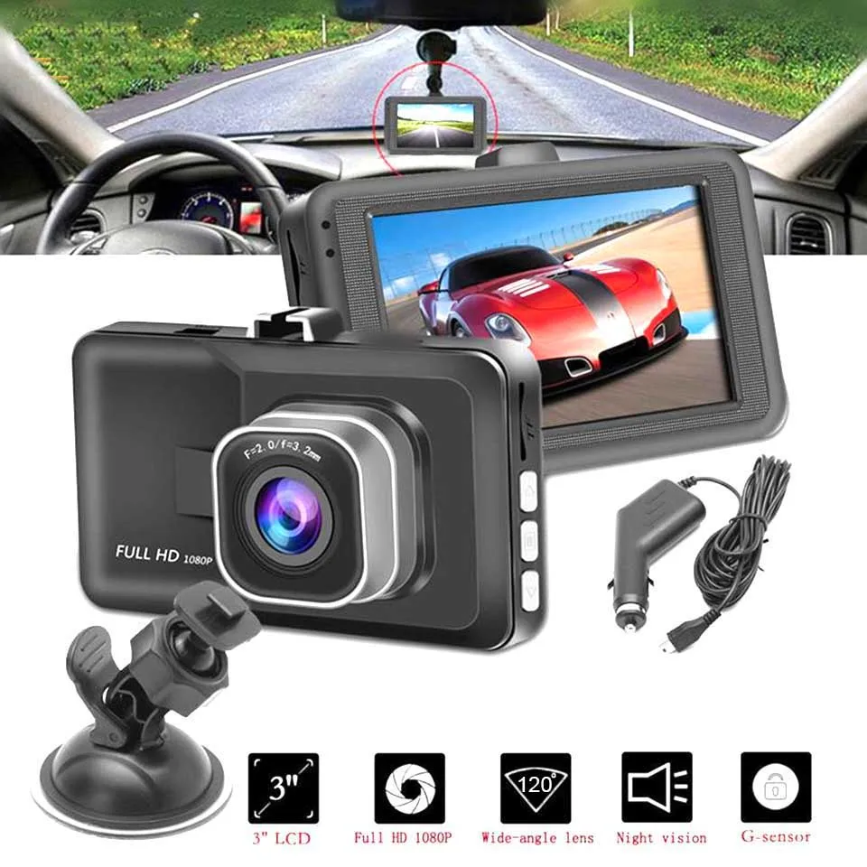 HD 1080P Автомобильный видеорегистратор Dash Cam " приводной рекордер видеокамера транспортного средства ночного видения g-сенсор Автомобильный видеорегистратор портативная автомобильная камера