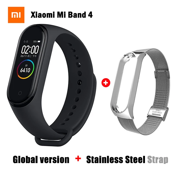 Global Type 3 Xiaomi mi-браслет 4 смарт-браслет 3 AMOLED цветной экран mi Band 4 Global fitness Bluetooth Sport 50 атм водонепроницаемый смарт-браслет NFC - Цвет: Global Type 3