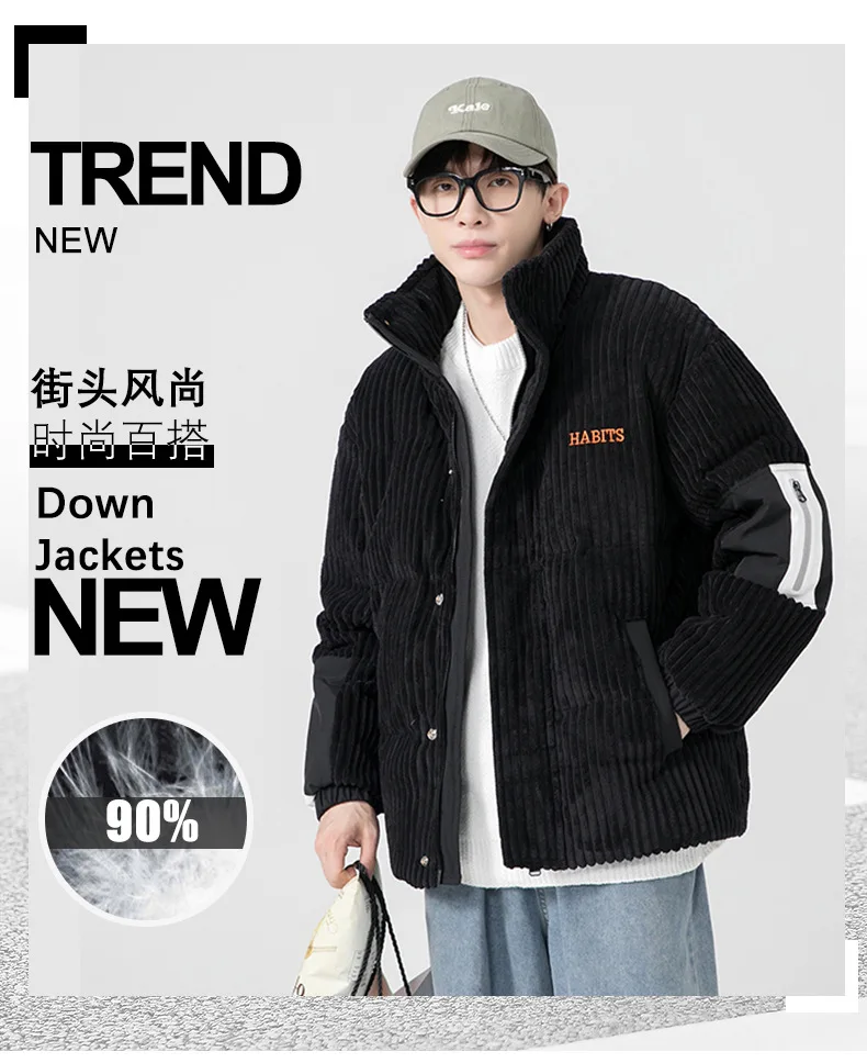 超特価激安 メンズ半袖ルーズフィットジャケット タートルネック ファッショナブル 美しいコーデュロイ接続 新しい21 セールsale