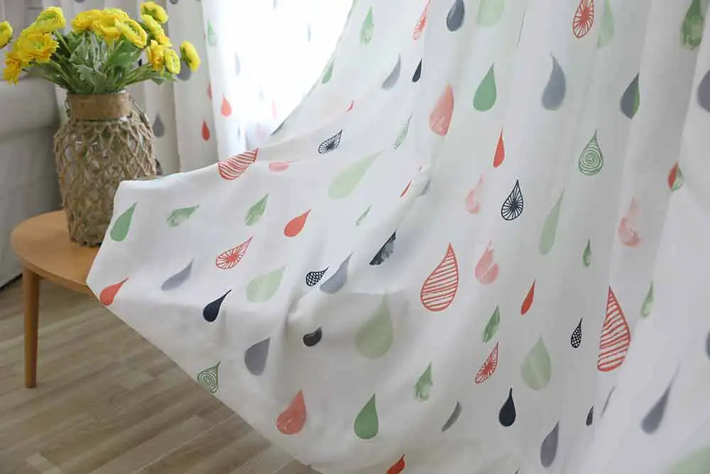 MENGERMEI водная капельная Тюль Затемняющая штора занавеска для гостиной прозрачная ткань кухня детская обработка