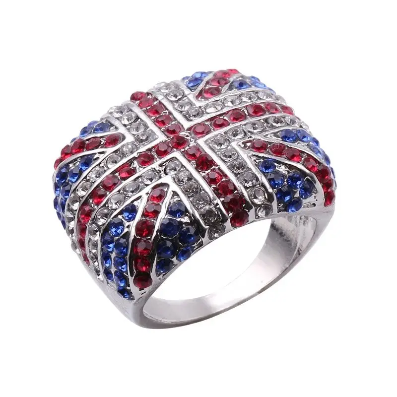 New Arrival The British Flag Ring Mark Uk Logo Charm Rock For Women Rings Men Fashion Christmas Gift Hiphop | Украшения и
