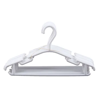 

WHITE - Pack of 10 Pieces Hanger Non-slip hangers for children's clothes PP Hangers for Baby or Child 27 x 15 cm