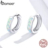 bamoer Real 925 Sterling Silver minimalist Hoop Earrings for Women Ear Circle Hoops Brincos Engagement Statement Jewelry SCE861 ► Photo 3/6