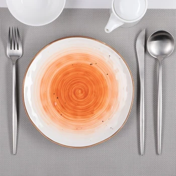 

Plate "Jupiter" 19 cm, white / orange