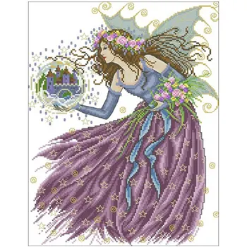 

TOP Stardust Fairy patterns Counted Cross Stitch 11CT 14CT 18CT DIY Cross Stitch Kits Embroidery Needlework Sets