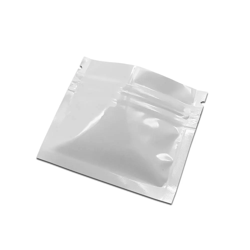 7.5*6.3cm Heat Seal Aluminum Foil Ziplock Bags Flat Zip Lock  Package Bag Retail Plastic Foil Zip Bags 2