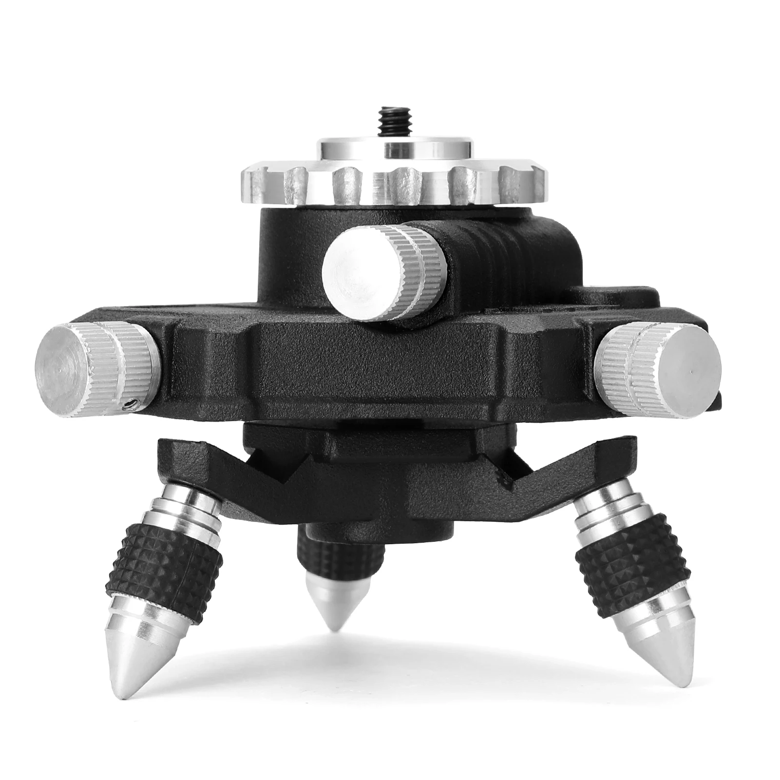 360° Rotatable Aluminum Alloy Bracket Base 1/4'' Interface Fine Adjustment Tripod Stand for Laser Level With 5/8" |