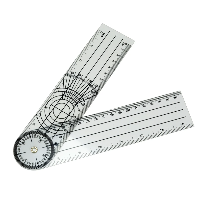 2 in 1 Pain goniometer Spinal Goniometer Ruler Motion Tester Pain Rating Scale 360 Professional medical protractor angle ruler