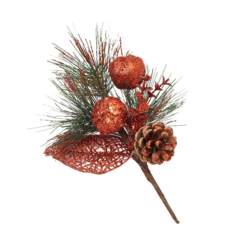 NewChristmas дерево украшения искусственная сосна стеблей моделирование сосновый конус ветви Праздник дома зима Декор искусственное растение# E