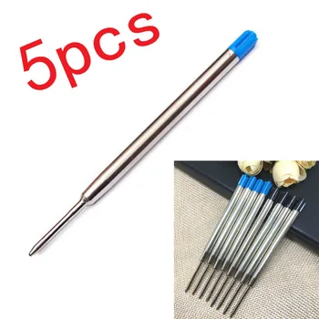 

5Pcs/lot Metal Cartridge Ball Point Pen Refills Black/Blue Ink for Self-Defense Tactical Pen Self Defense Supplies Accessories