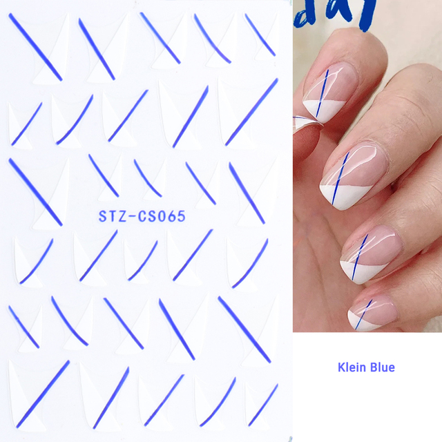 Golden Curve Marble Line Nail Sticker Irregular Swirl Striping Slider Charm Nail Design Gel Polish Decal Manicure LESTZ-CS067