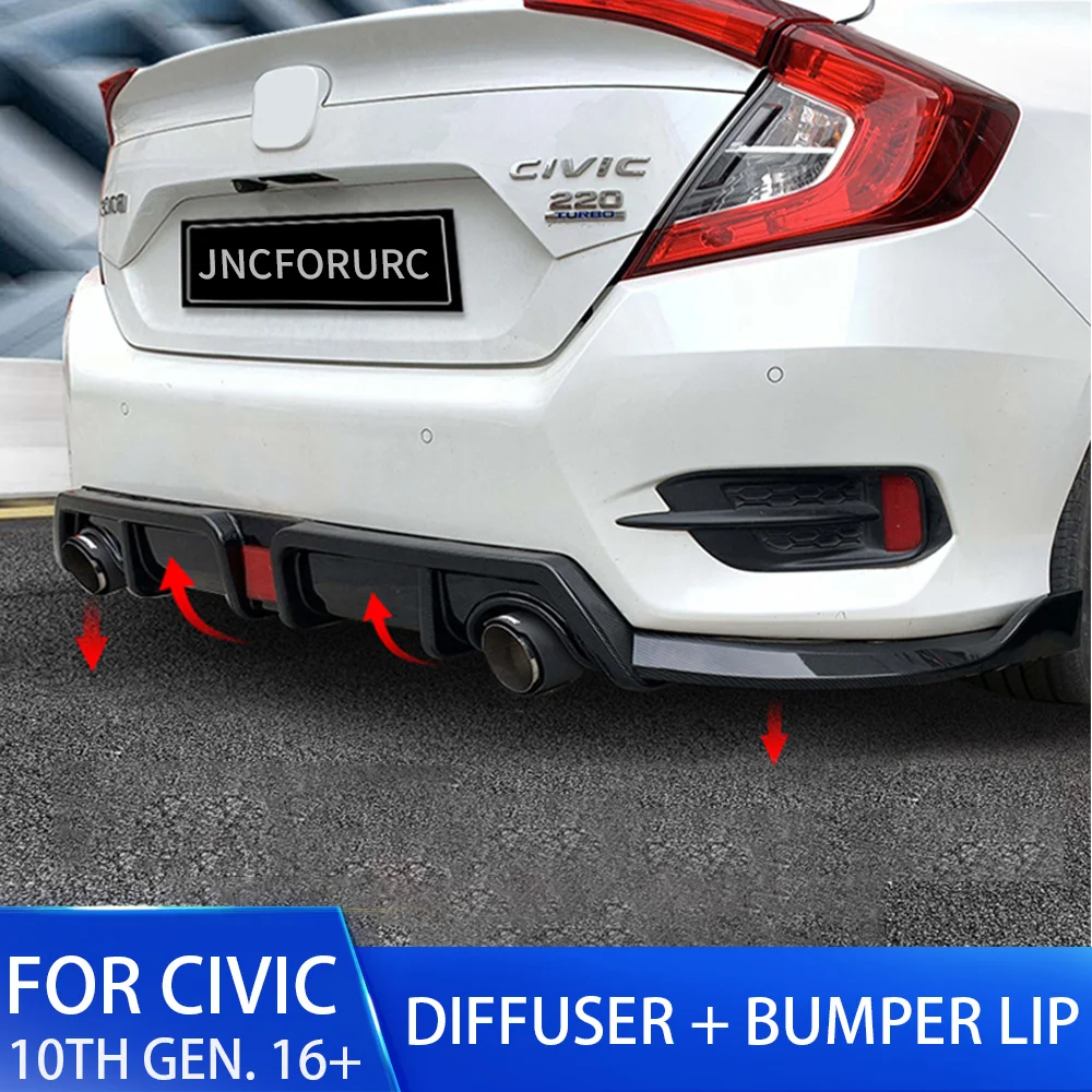 Комплект корпуса для Honda Civic 10 Gen Sedan 4D 2016 2017 18 пластиковый передний бампер задний
