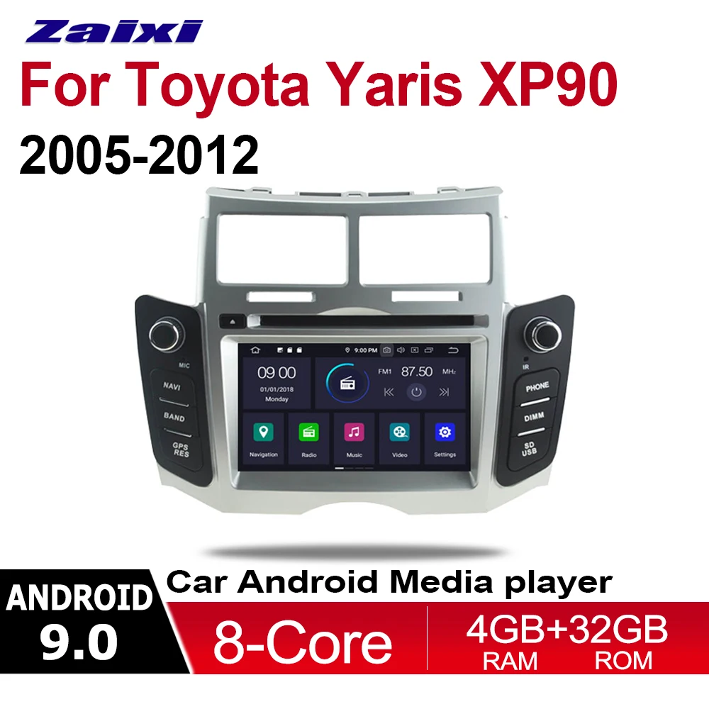 Для автомобилей Toyota Yaris XP90 2005 2006 2007 2008 2009 2010 20112012 Android GPS навигация Мультимедийная