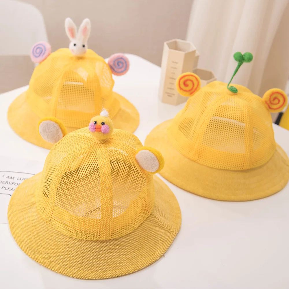 

Summer Baby Hat Mesh Cap Children College Style Sun-resistant Sun Hat Men And Women Children Korean-style Thin Summer Mesh Bucke