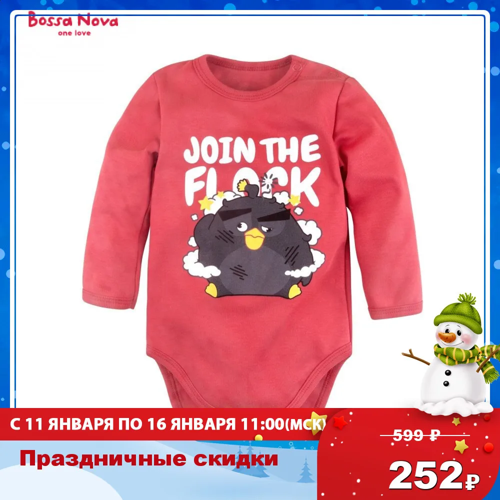Боди с длинным рукавом 'Angry Birds' BOSSA NOVA 580АБ 361к|Боди для малышек| |