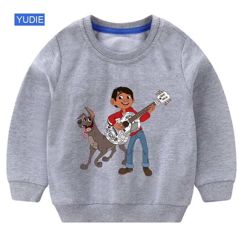 cool kids sweatshirts boys baby hooded Toddler Clothes Casual cute long sleeves winter children sweatshirts winter korean5T - Цвет: sweatshirt gray