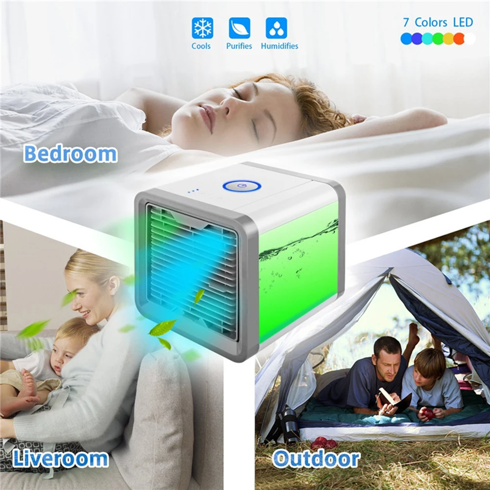 Портативный цифровой вентилятор кондиционера удобный мини-охладитель воздуха личное пространство легко охладит увлажнитель воздуха охлаждающий вентилятор