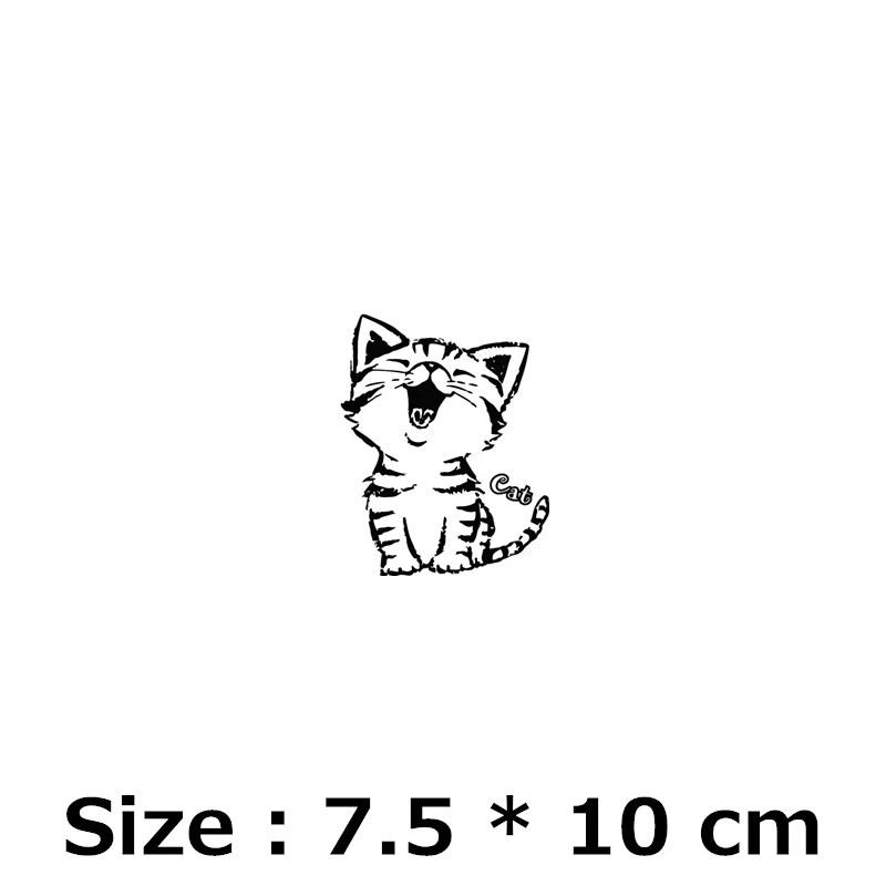 Модные милые нашивки в форме животных с изображением щенка хаски, моющаяся футболка с железным переводом, детский подарок, одежда «сделай сам», наклейки с теплопередачей - Цвет: x-Cat