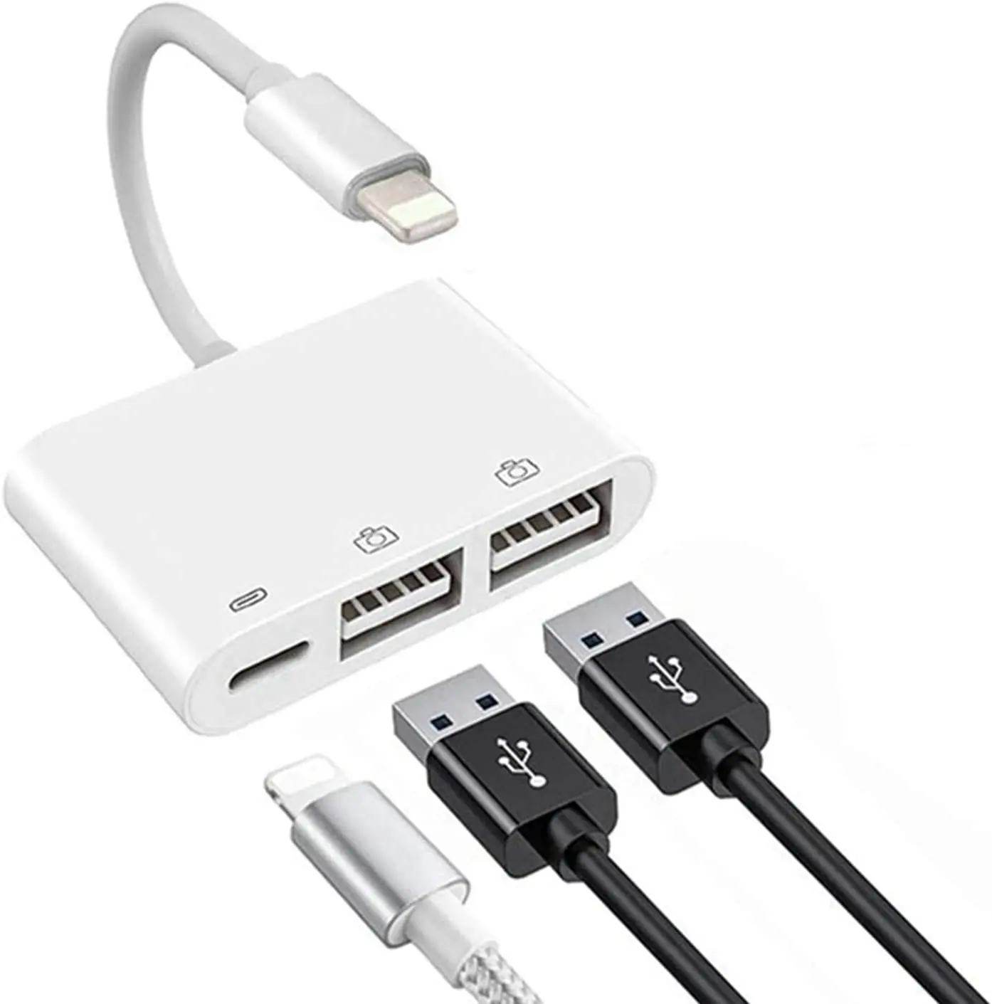 USB-переходник 3 в 1 с разъемом OTG совместим IPhone12/11Pro/X/8/7/6/iPad USB-накопителем