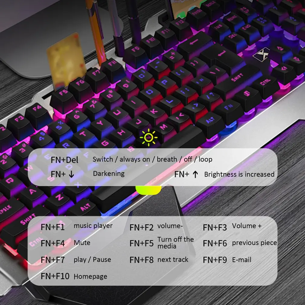 K680 игровая клавиатура и мышь, беспроводная клавиатура и мышь, светодиодный комплект клавиатура и мышь, комбо