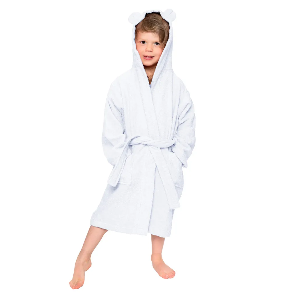 SAGACE Children's sleepwear robe winter Toddler Boys Girls Hooded Flannel Bathrobes sleepwear infant Towel Night-Gown nigntwear