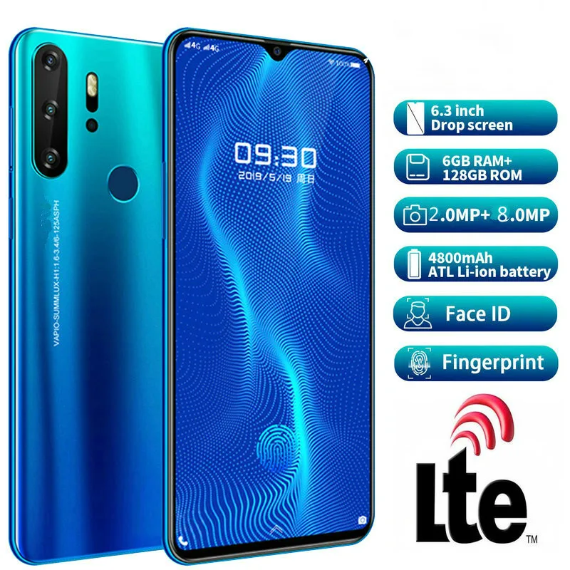 Smartphone Android 4G X23 Cellphones Global Version 6 3 Inch Dual Sim Global Version Unlocked Mobile 2