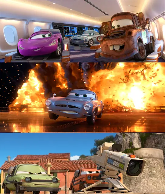 Genuine Cars2 Finn Mcmissile Holley Badass Doc.z Car model Anime Movie Characters Model Alloy Metal Diecast Vehicle Toy for Boys 4