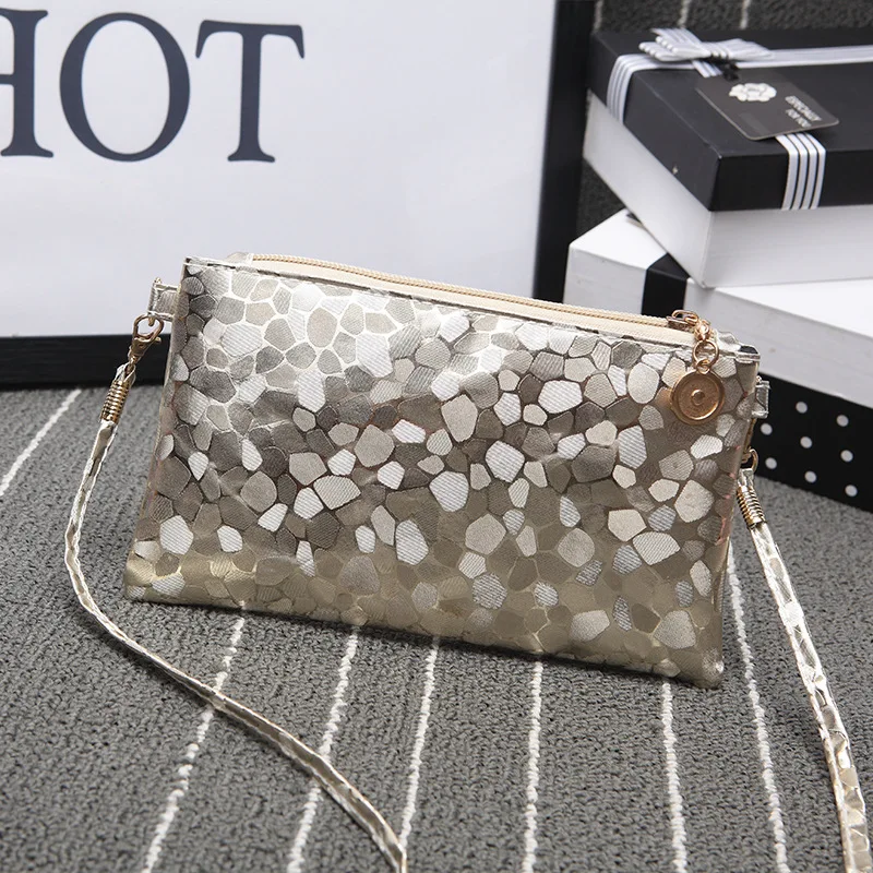 

2018 New Style Mobile Phone Bag Laser Sequin Carrying Shoulder WOMEN'S Bag Envelope Bag Shoulder Bag Small Bag
