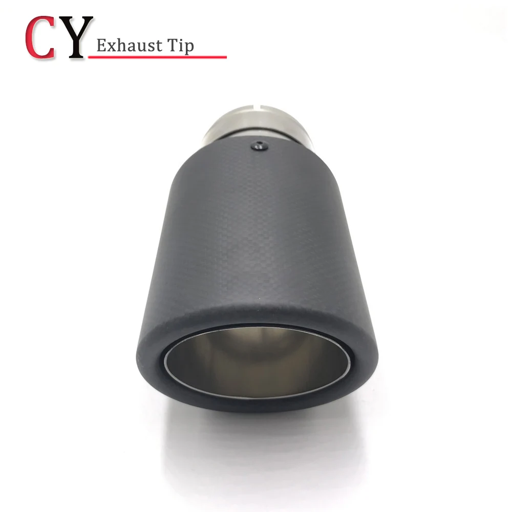 1 Piece Curly Matt Carbon Exhaust Tip/Muffler pipe For BM-W BENZ Honda Car Accessories | Автомобили и мотоциклы