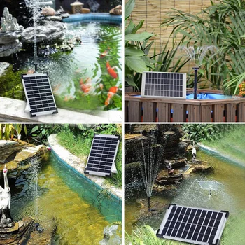 

Solar Powered Pool Fountain Outdoor Patio Courtyard Pond Swimming Pool Water Sprinkler with 6 Nozzles Garden Decoration Fountain