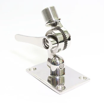 

Stainless Steel Marine Boat Accessories Dual Axis 92mm Aerials Adjustable Mount Ratchet Bracket Antenna Base Yacht Hardware