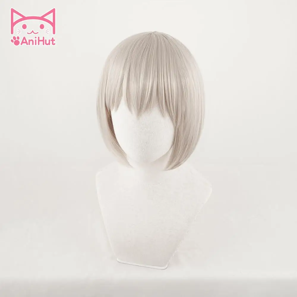 AniHut Aoba Moca Wig Game BanG Dream! Cosplay Wig Synthetic Griege Women Hair Anime BanG Dream Cosplay Aoba Moca Costume
