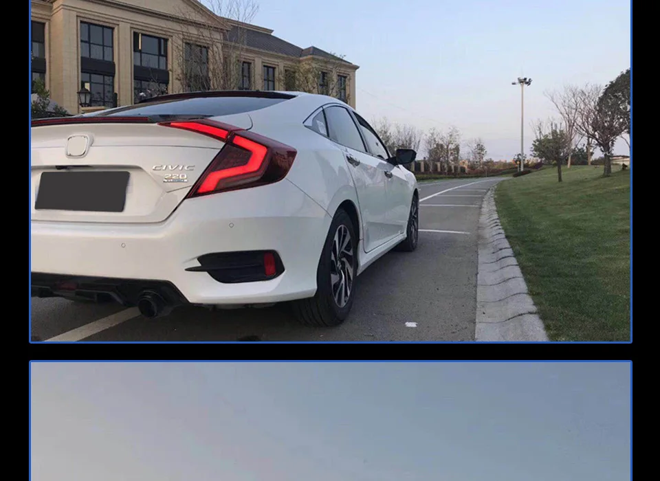 Автомобильный Стайлинг задний фонарь для Honda Civic задние светильник s- Civic X светодиодный фонарь светильник светодиодный динамический сигнала поворота Стоп-сигнал заднего хода авто