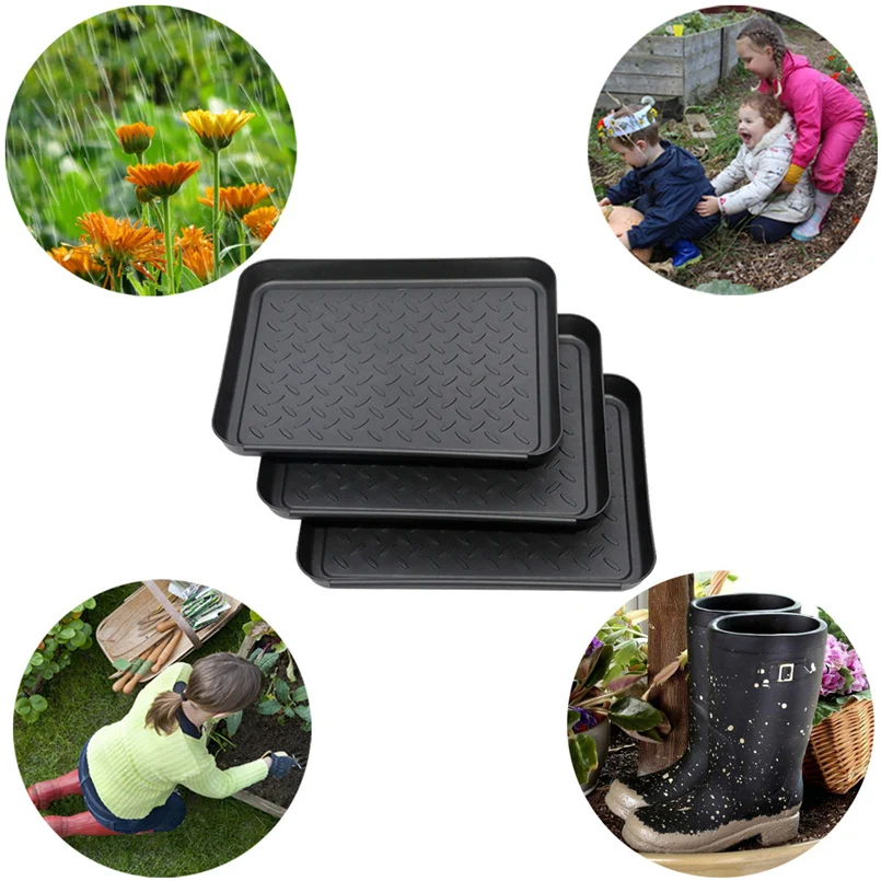 3pcs multi-tool tray garden outdoor boot pad tray protection floor mat and tray shoe plate mud boot plate 35X27.5X3cm 30O23 (15)