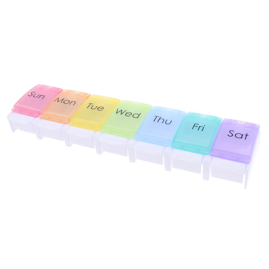 7 Days Week Pill Tablet Vitamin Medicine Box Container Storage Organizer