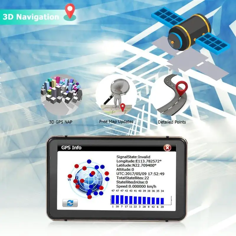 7 дюймов Android gps навигация Автомобильный видеорегистратор Камера Sat Nav Bluetooth WiFi AV-IN карта Sat Nav грузовик gps навигаторы автомобильные