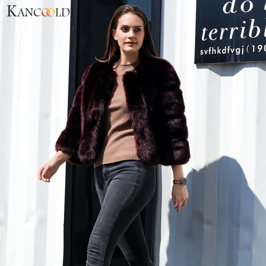 KANCOOLD пальто для женщин модная однотонная верхняя одежда из искусственного меха короткое пальто кардиган свободные пуговицы карман пальто и куртки для женщин 2019AUG6