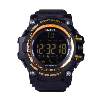 

EX16 IP67 Waterproof Smart Watch Bluetooth Clock Notification Remote Control Pedometer Sport Watch Men's Wristwatch