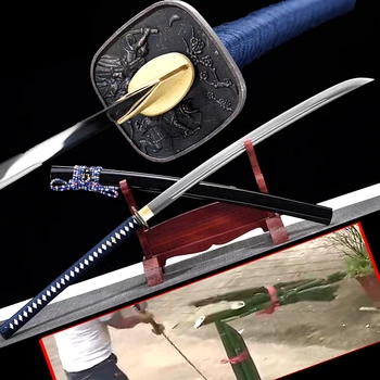 

Hand-Forging Samurai Battle Broad Knife Saber Sharp 1095 High Carbon Steel Long Handle Japanese Dao Sword Katana