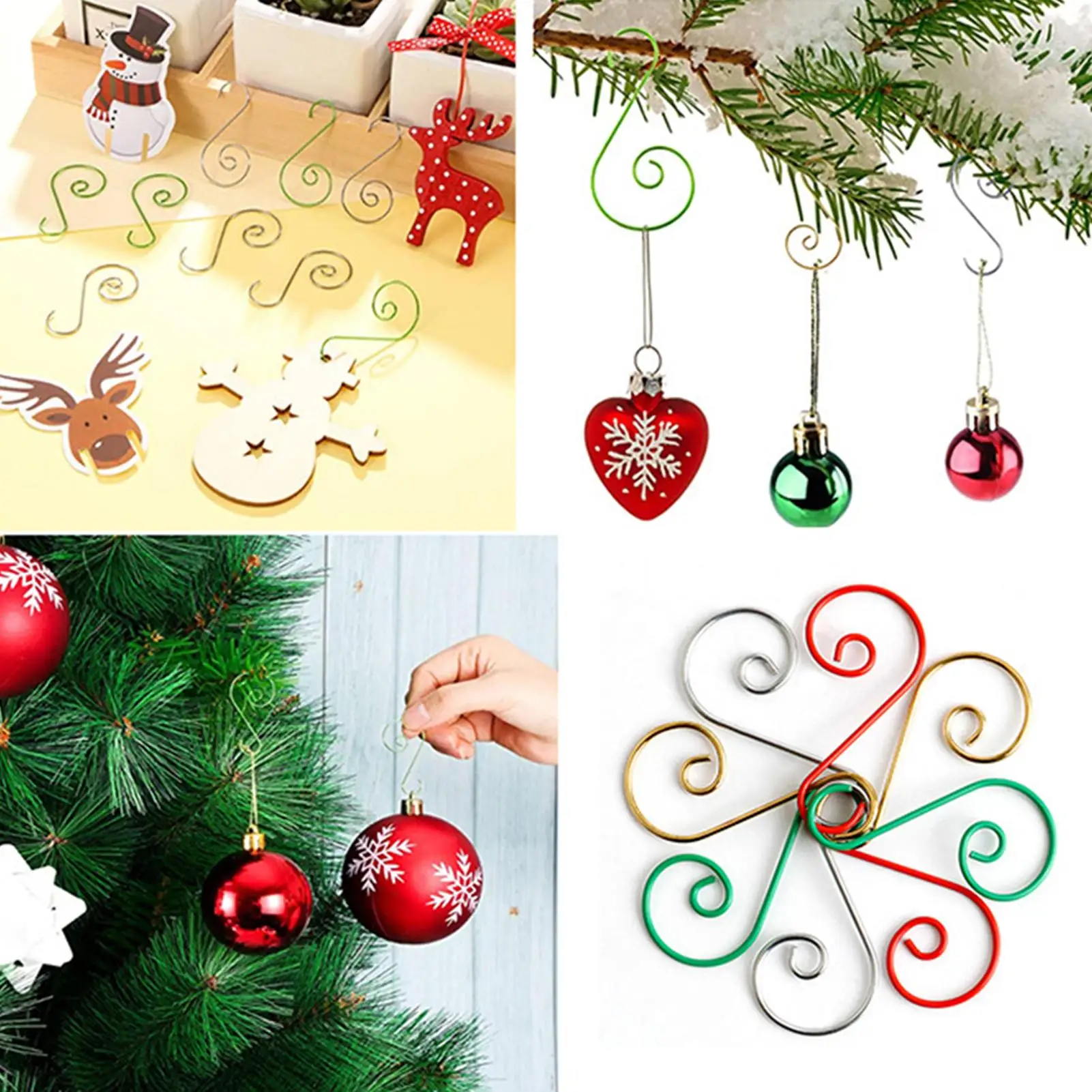 

HOT SALES!!! 20pcs Christmas Decoration Hooks S Shaped Hanger Small Home Hats Coats Handbags Pendant Accessories